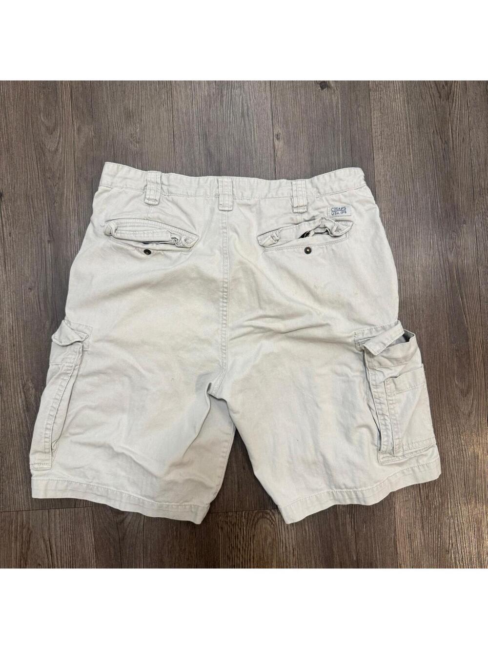 Chaps Kakhi Cargo Shorts - Picture 2 of 5